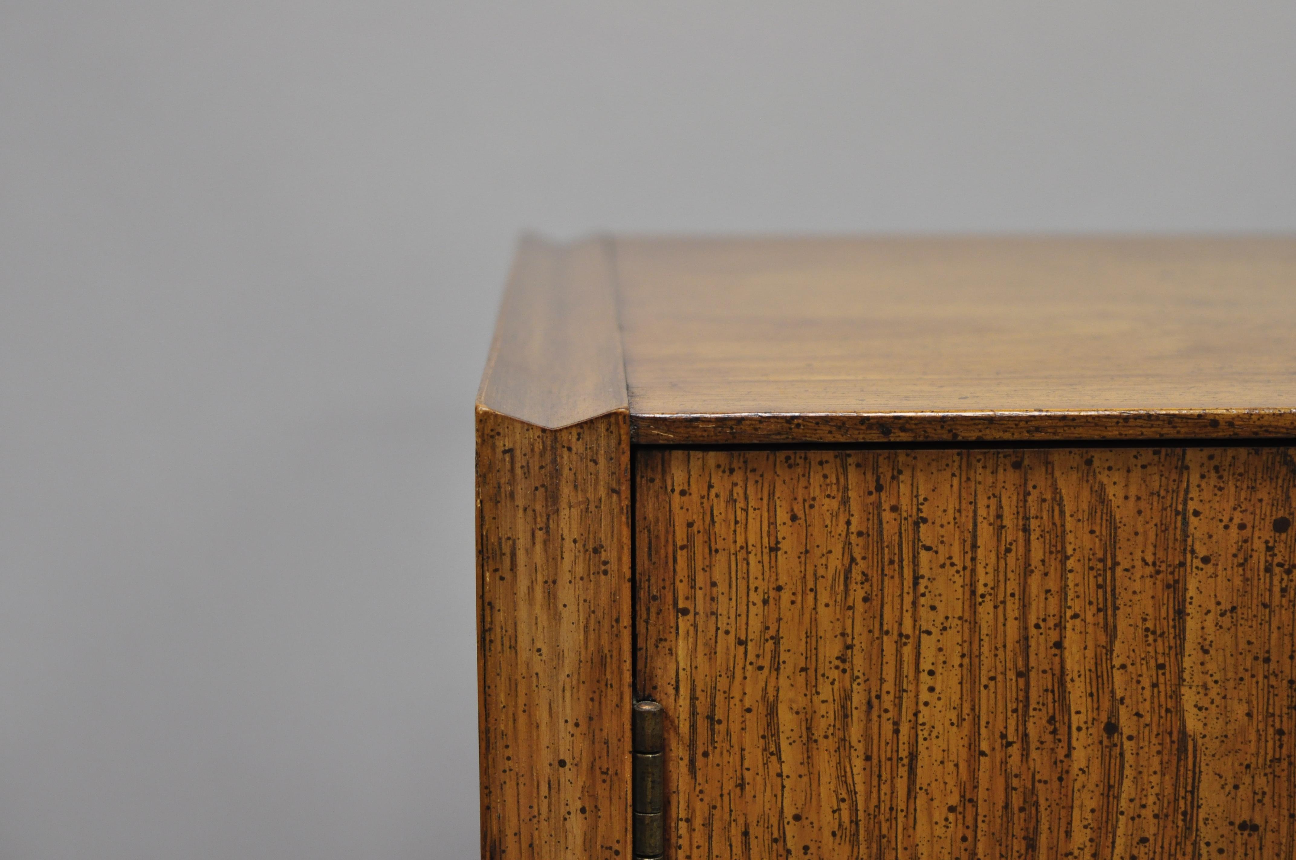 20th Century Vintage Mid-Century Modern Oak Credenza Cabinet Long Buffet after James Mont