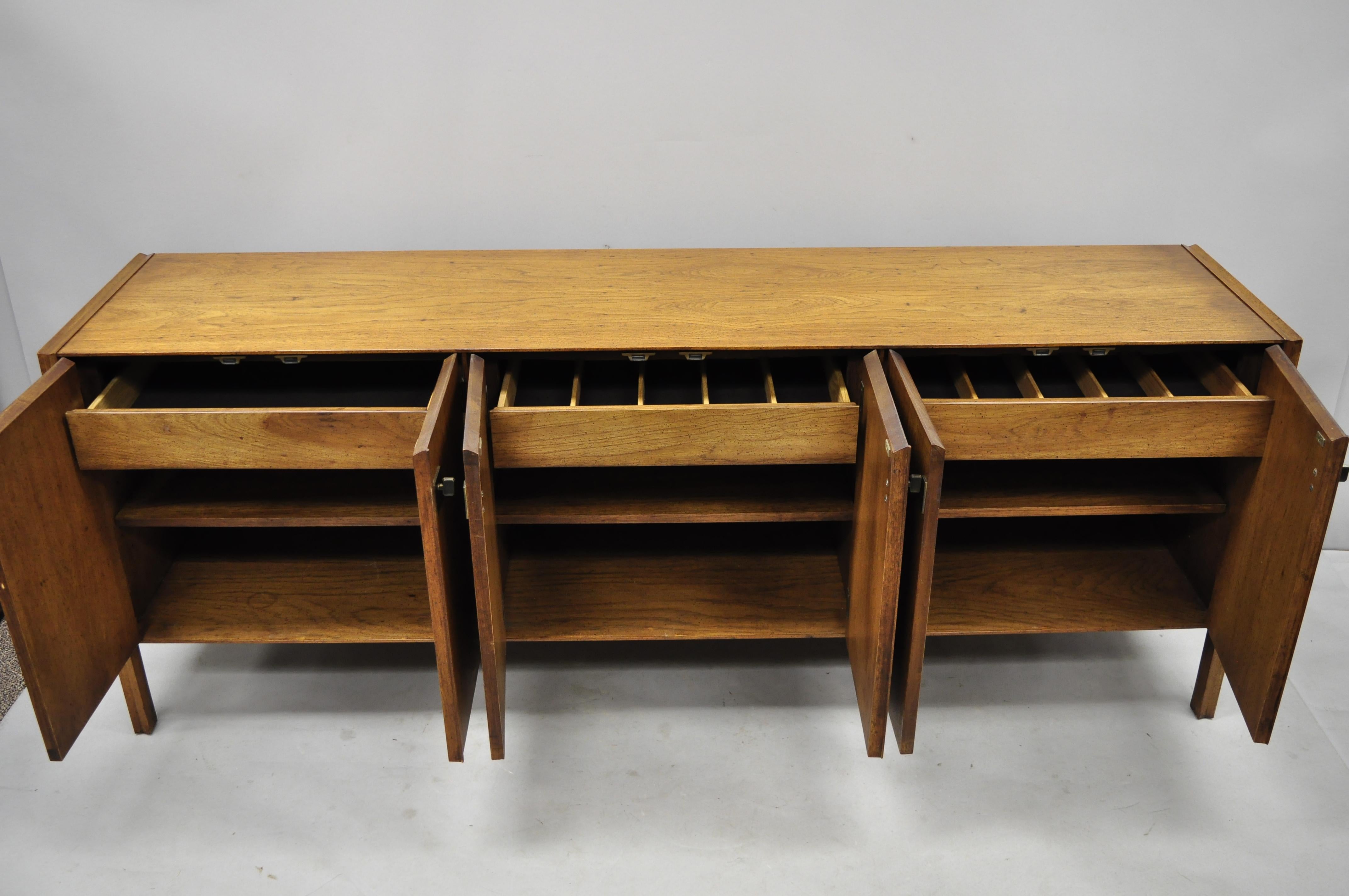 Vintage Mid-Century Modern Oak Credenza Cabinet Long Buffet after James Mont 2