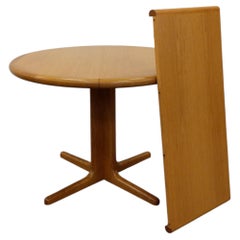 Vintage Mid Century Modern Oak Extendable Dining Table by Laurits M Larsens