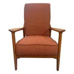 Silla de salón Vintage Mid Century Modern Oak de Jack Van Dre Molen