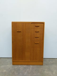 Vintage Mid Century Modern Oak Wardrobe Dresser by G Plan