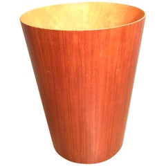 Retro Mid-Century Modern Office Waste Paper Basket/Bin in Teak