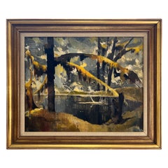 Modernes Vintage-Ölgemälde, Mid-Century Modern