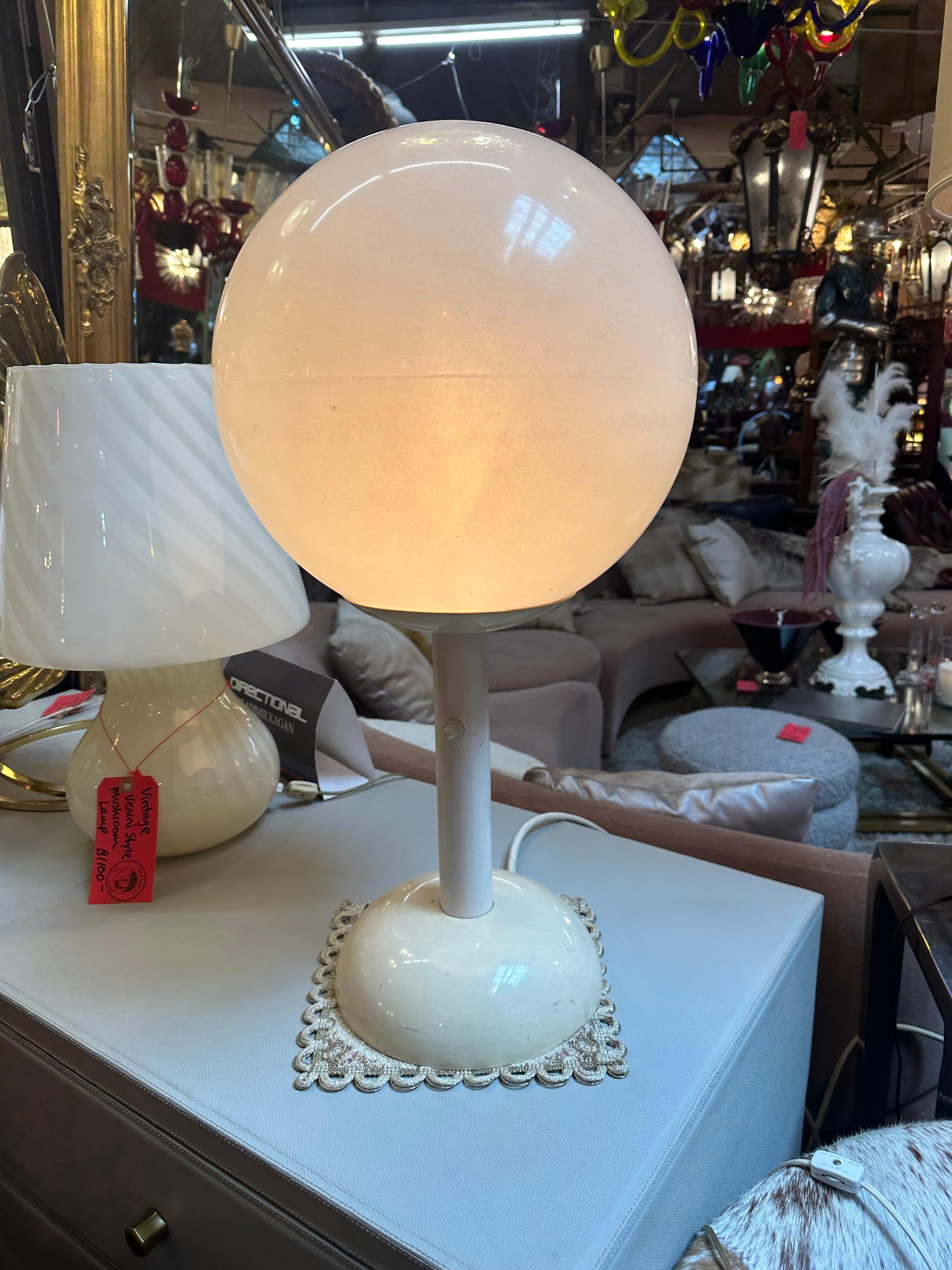 Acrylic Vintage Mid Century Modern Olympia Lunar 1 Indoor/Outdoor Globe Lamp 