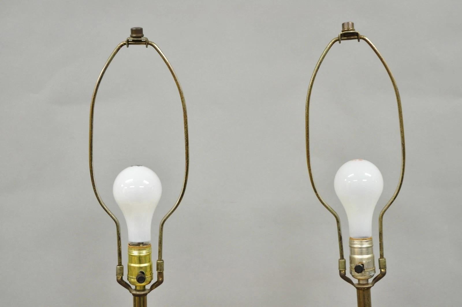 Vintage Mid Century Modern Orange Drip Glazed Ceramic Table Lamps - a Pair For Sale 2