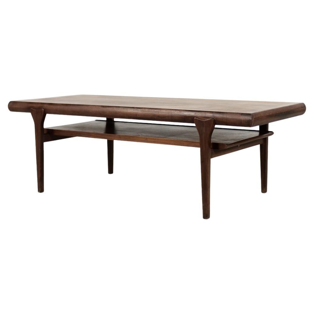 Vintage Mid-century Modern Scandinavian Extendable Teak Coffee Table with Drawer For Sale