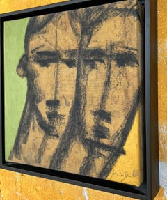 Vintage Mid-Century Modern Original Oil Painting on Canvas