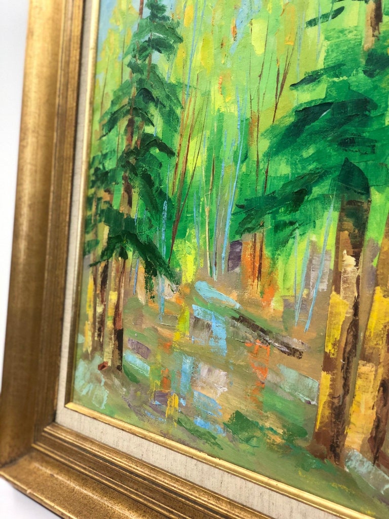 Vintage MidCentury Modern Original Painting For Sale at 1stDibs