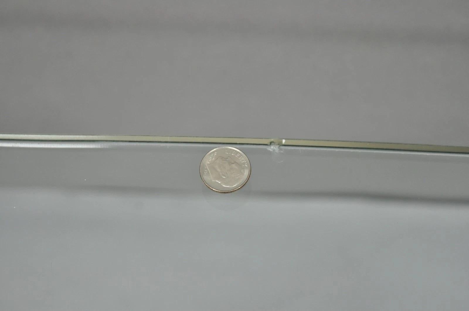 Vintage Mid Century Modern Painted Walnut Waterfall Base Glass Top Coffee Table For Sale 4