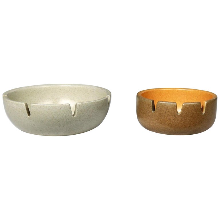 Vintage MidCentury Modern Pair of Heath Ceramics Ashtrays by Edith Heath at 1stDibs