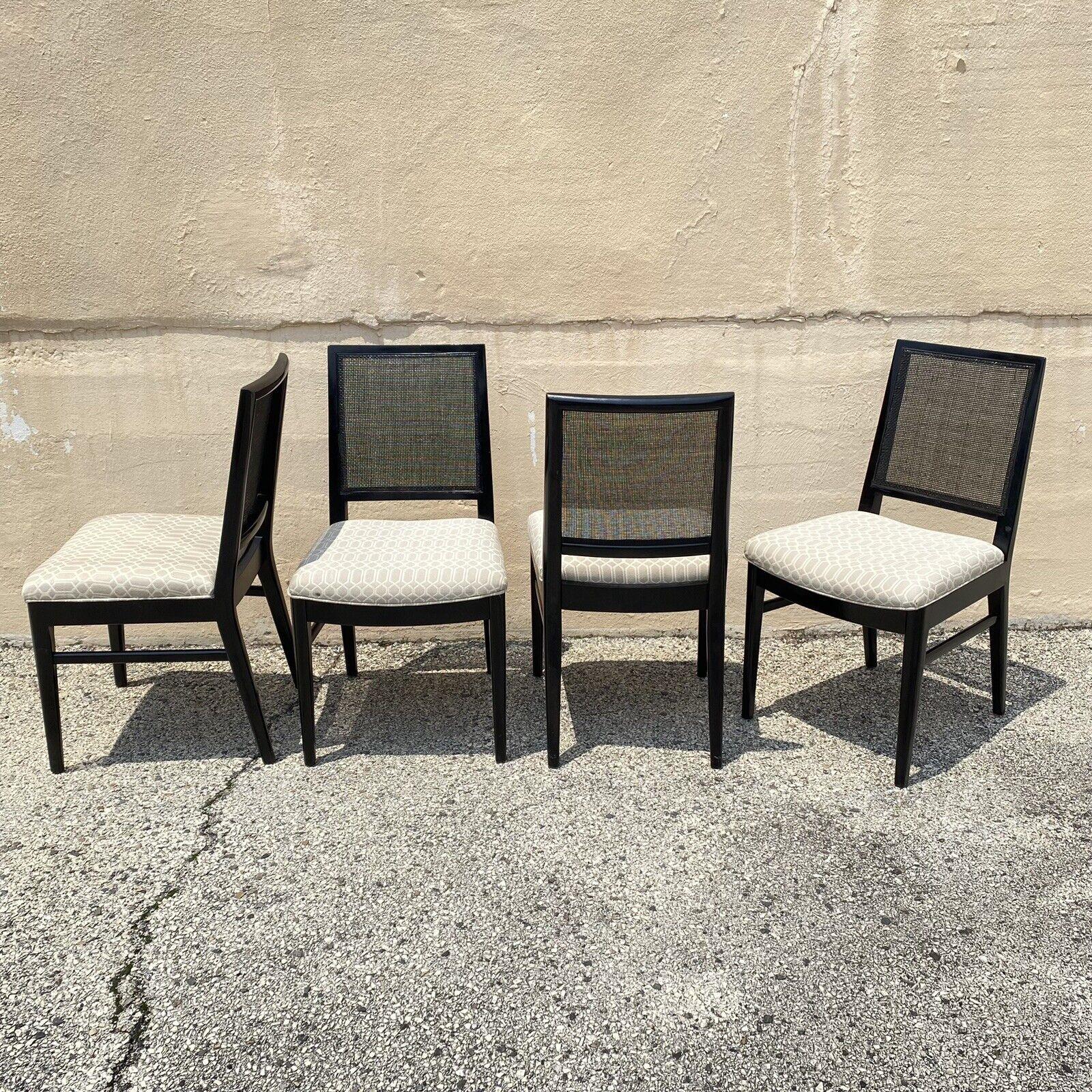 Mid-Century Modern Vintage Mid Century Modern Paul McCobb Style Black Cane Dining Chairs - Set of 6