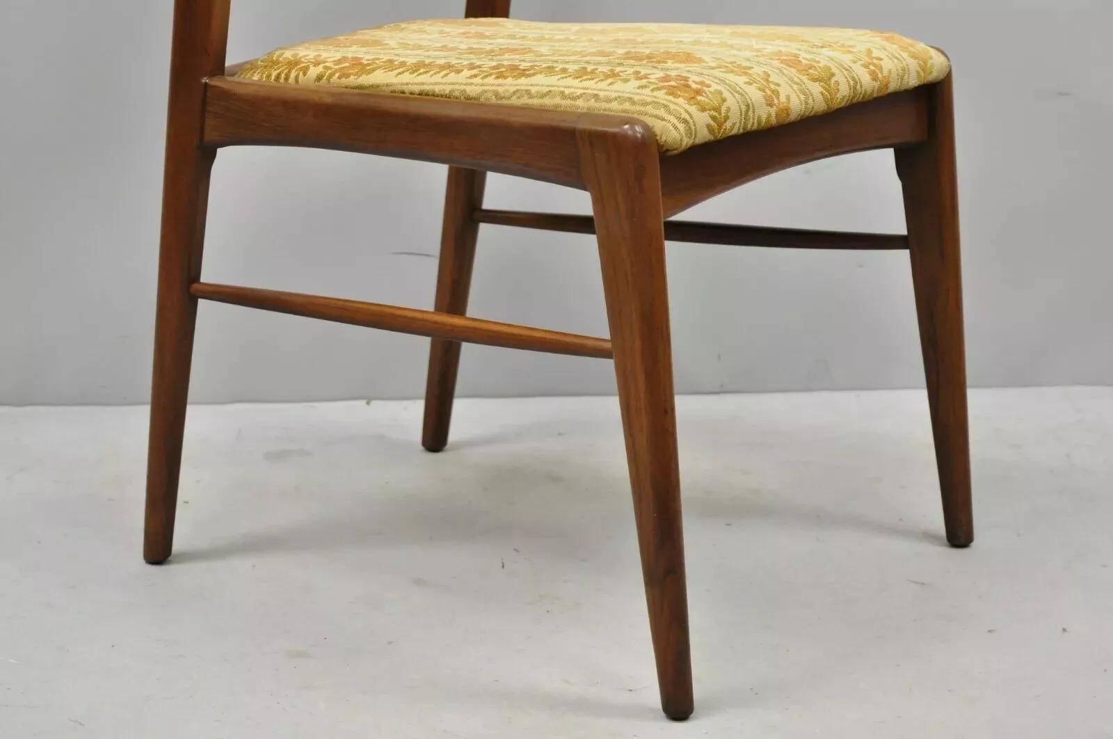Vintage Mid Century Modern Paul McCobb Style Walnut Cane Dining Chairs - Set 4 1