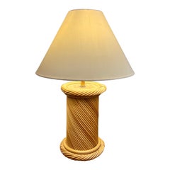 Vintage Mid-Century Modern Pencil Reed Lamp