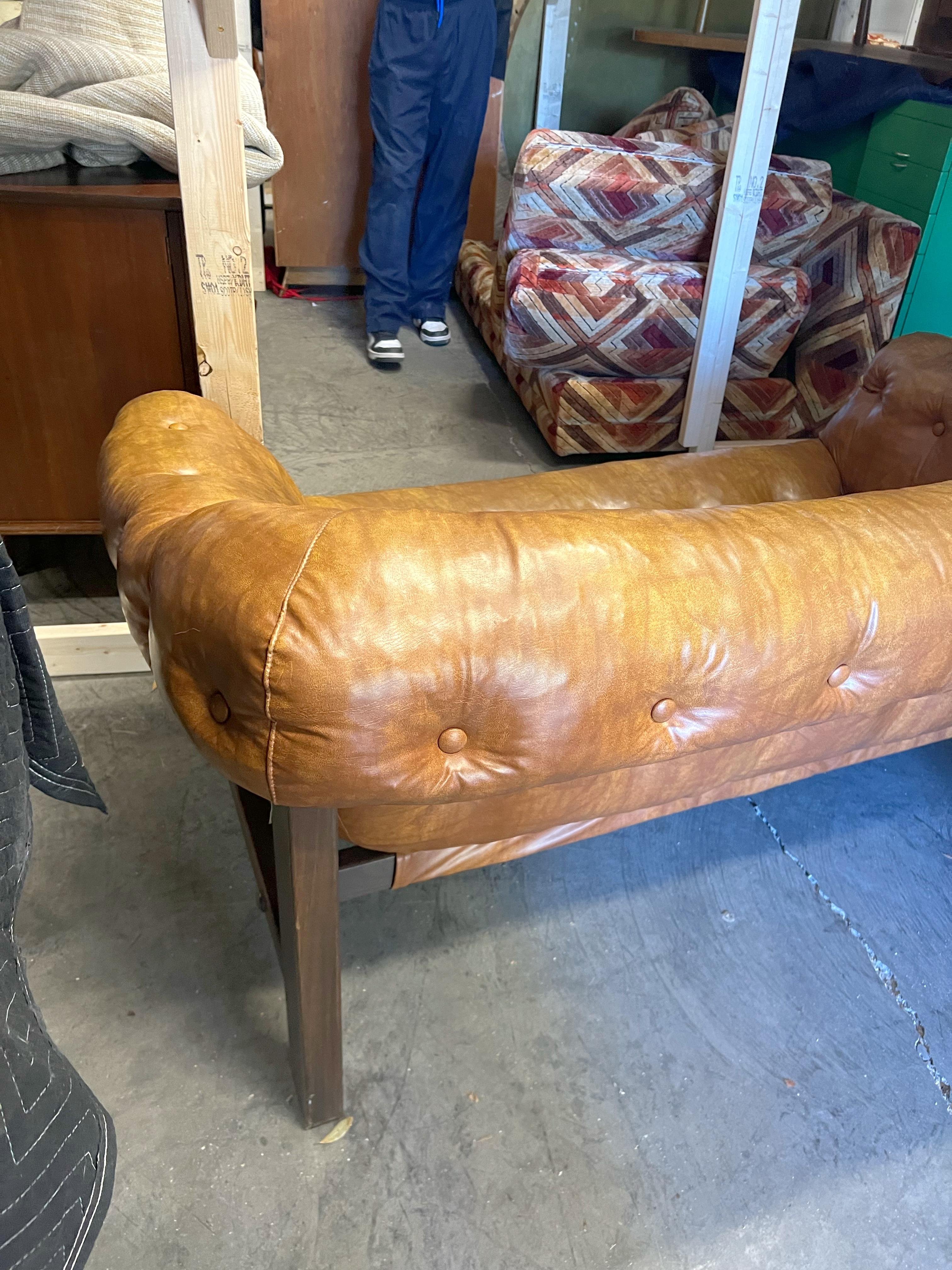 Vintage Mid-Century Modern Percival Lafer Style Loveseat Sofa For Sale 5