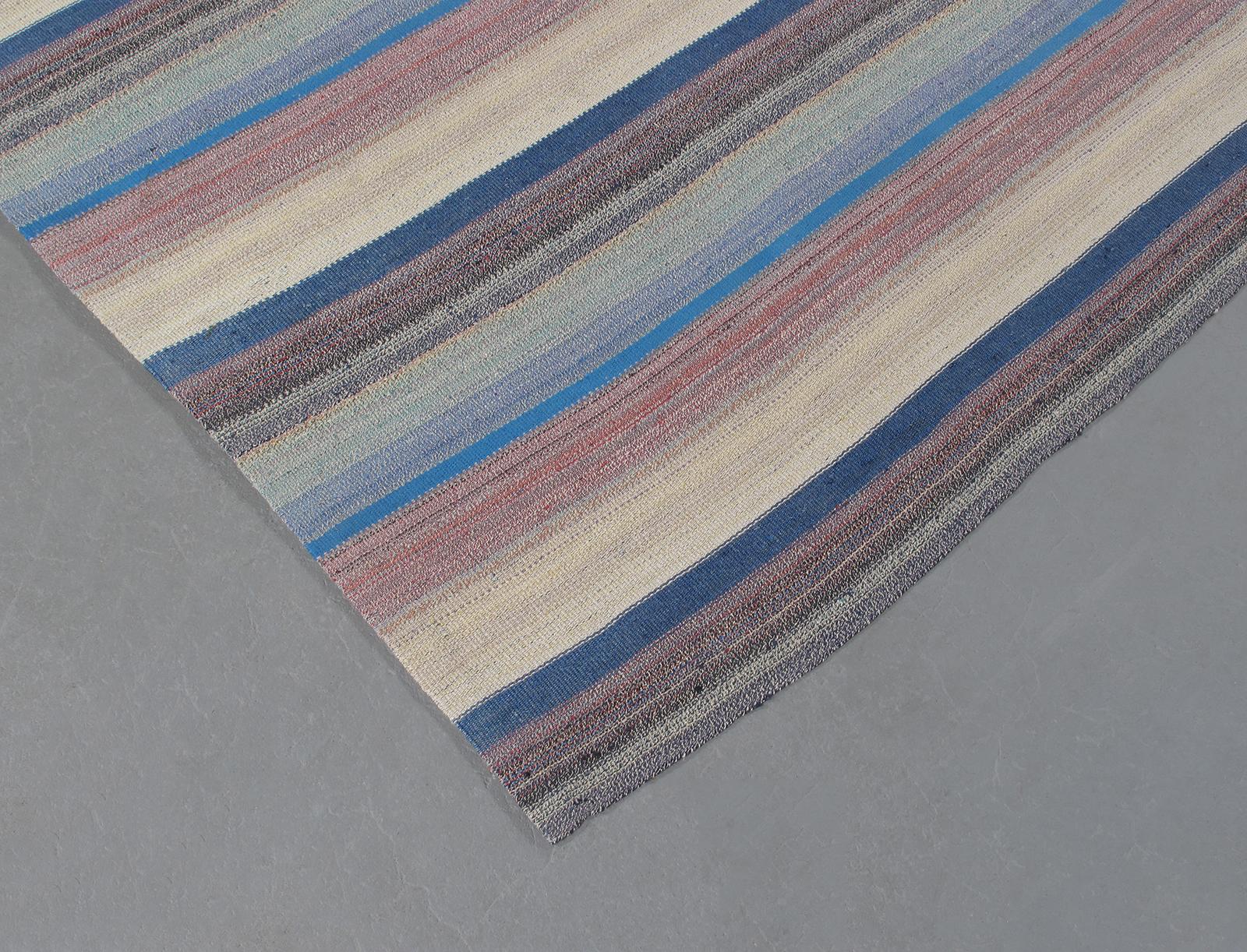 Moderner persischer Flachgewebe-Teppich aus der Jahrhundertmitte (Persisch) im Angebot