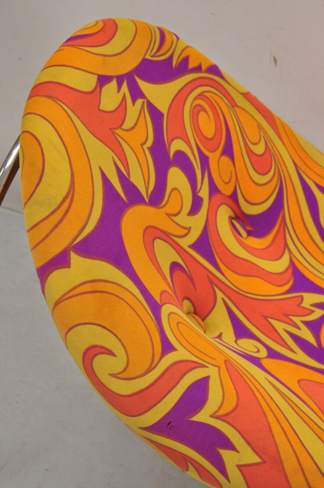 Métal Chaise longue chromée Groovy Wave de style Pierre Paulin, mi-siècle moderne en vente