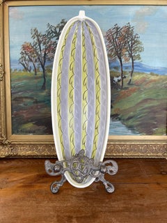 Vintage Mid-Century Modern Poole Pottery England Oval Serving Dish.