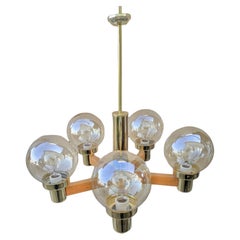 Retro Mid-Century Modern Postmodern 5 Arm Bubble Chandelier