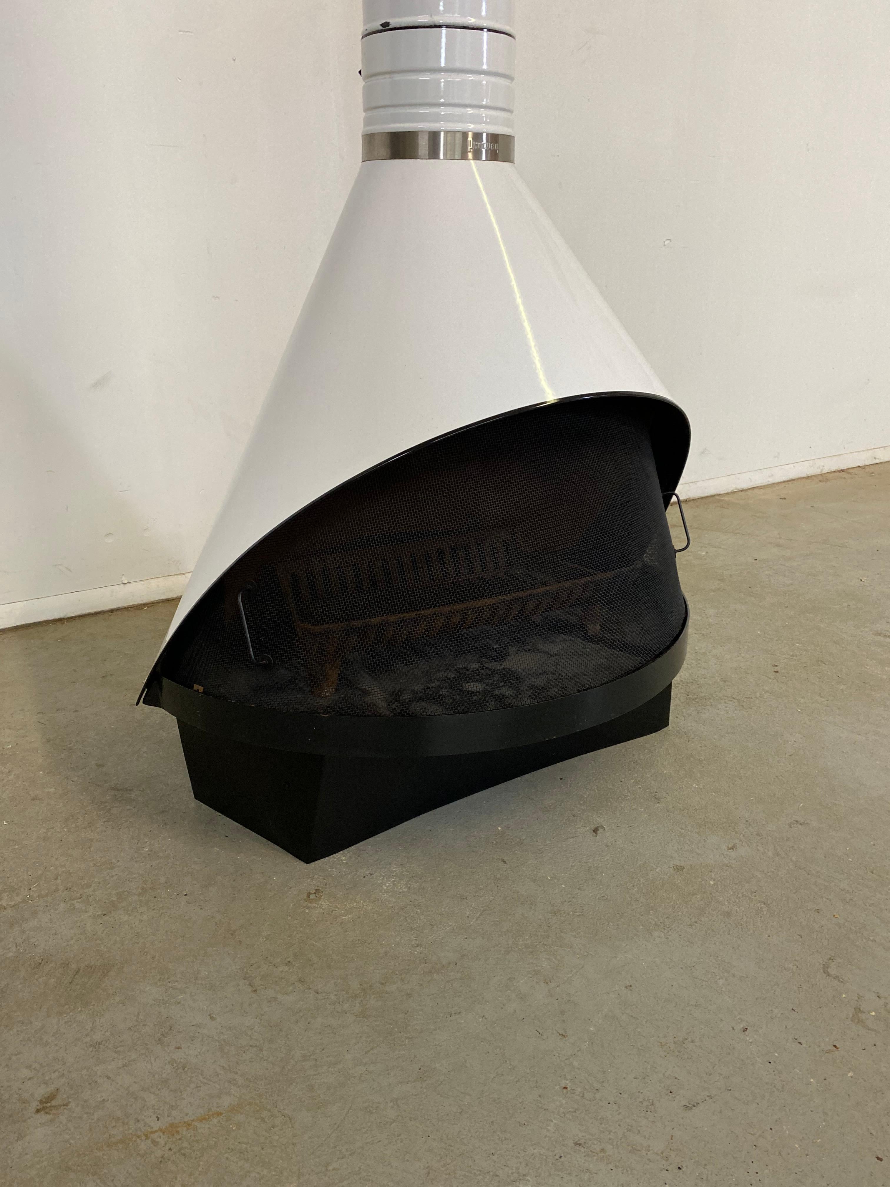 Unknown Vintage Mid-Century Modern Preway Fireplace Artic White