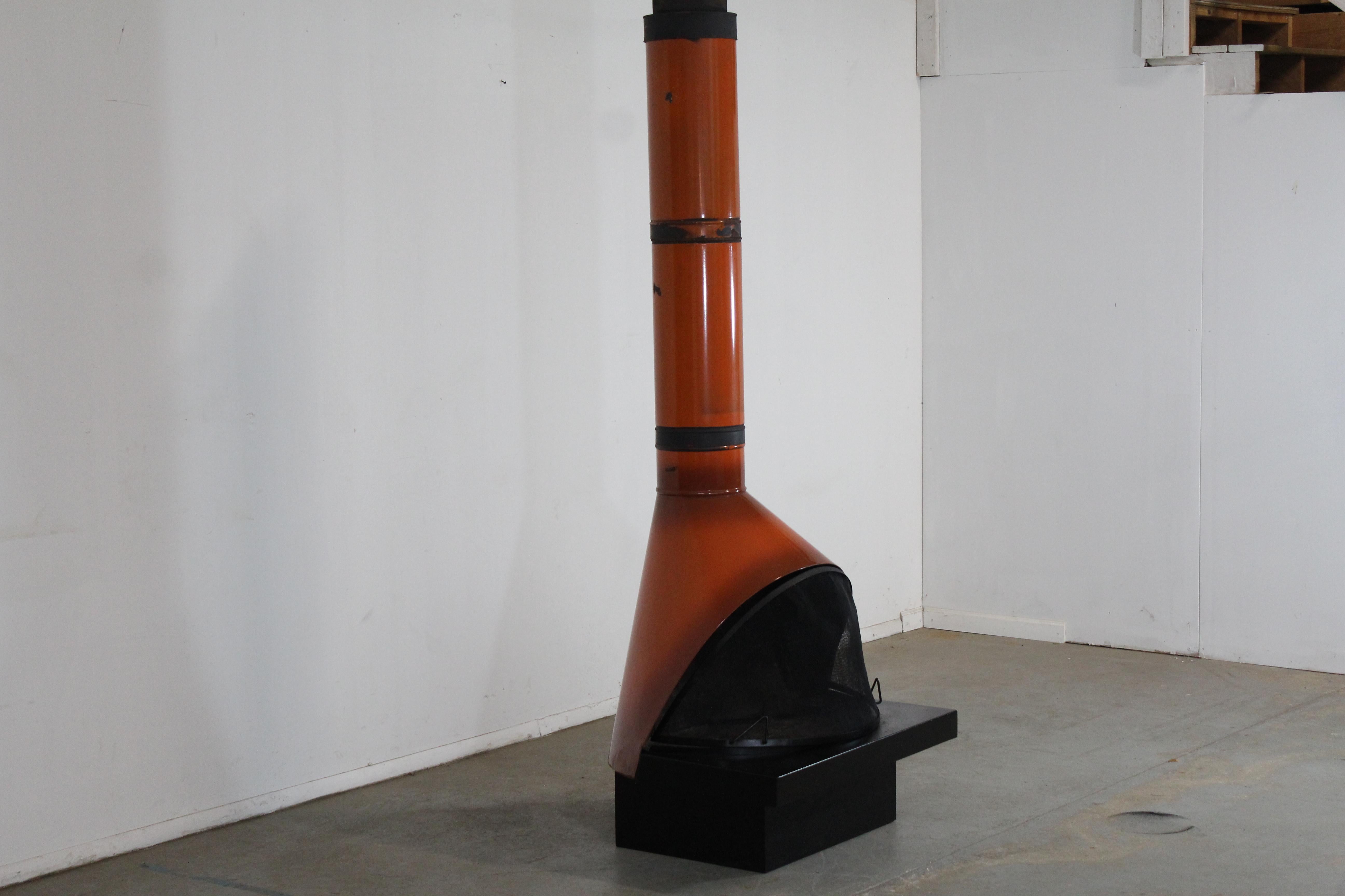 burnt orange fireplace