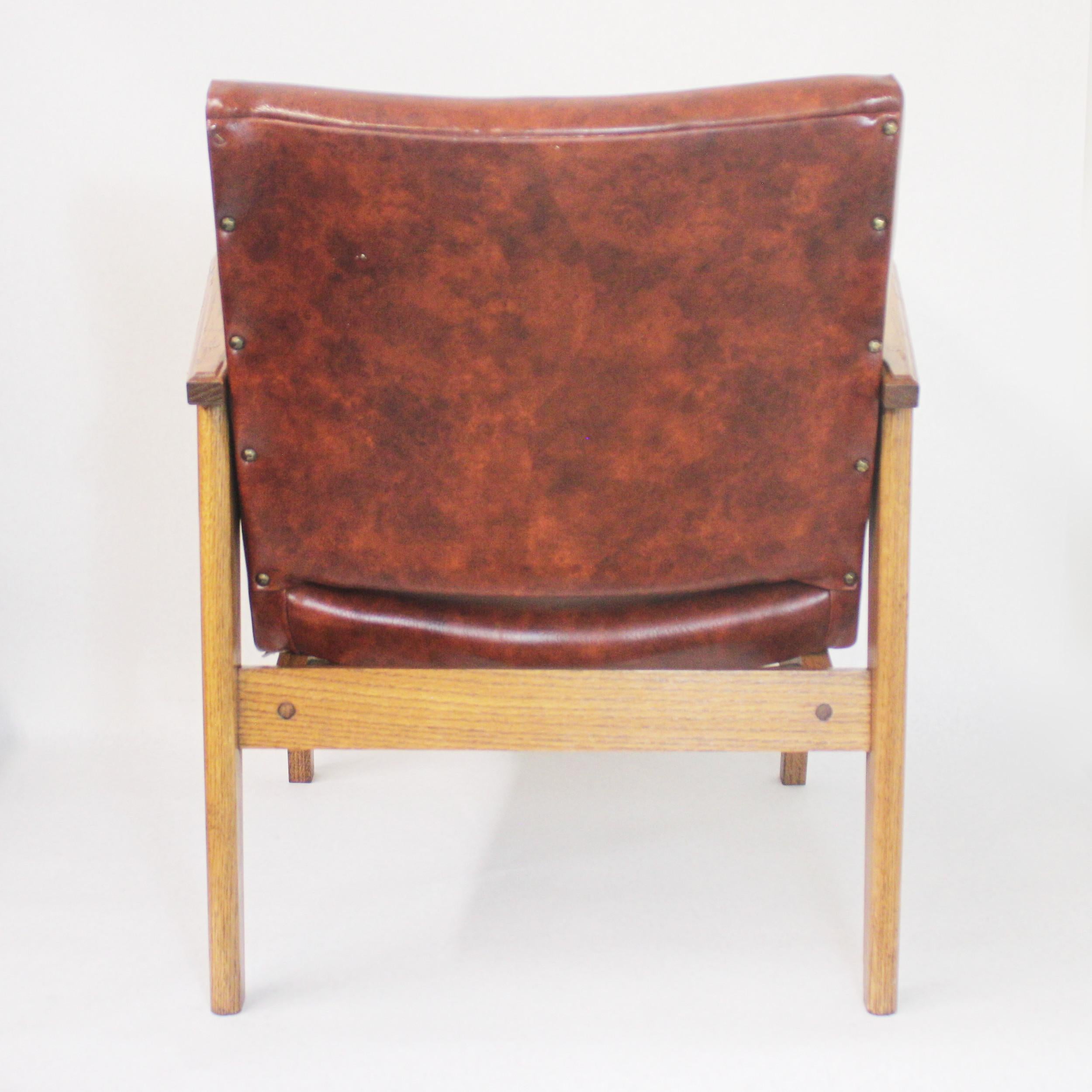 Mid-20th Century Vintage Mid-Century Modern Ranch Oak Side Chair from Yellowstone, for Mira