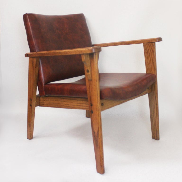 Vintage MidCentury Modern Ranch Oak Side Chairs from Yellowstone