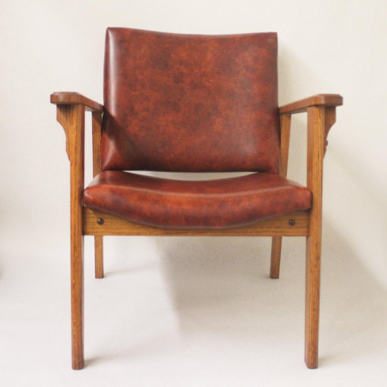 Vintage Mid-Century Modern Ranch Oak Side Chairs from Yellowstone