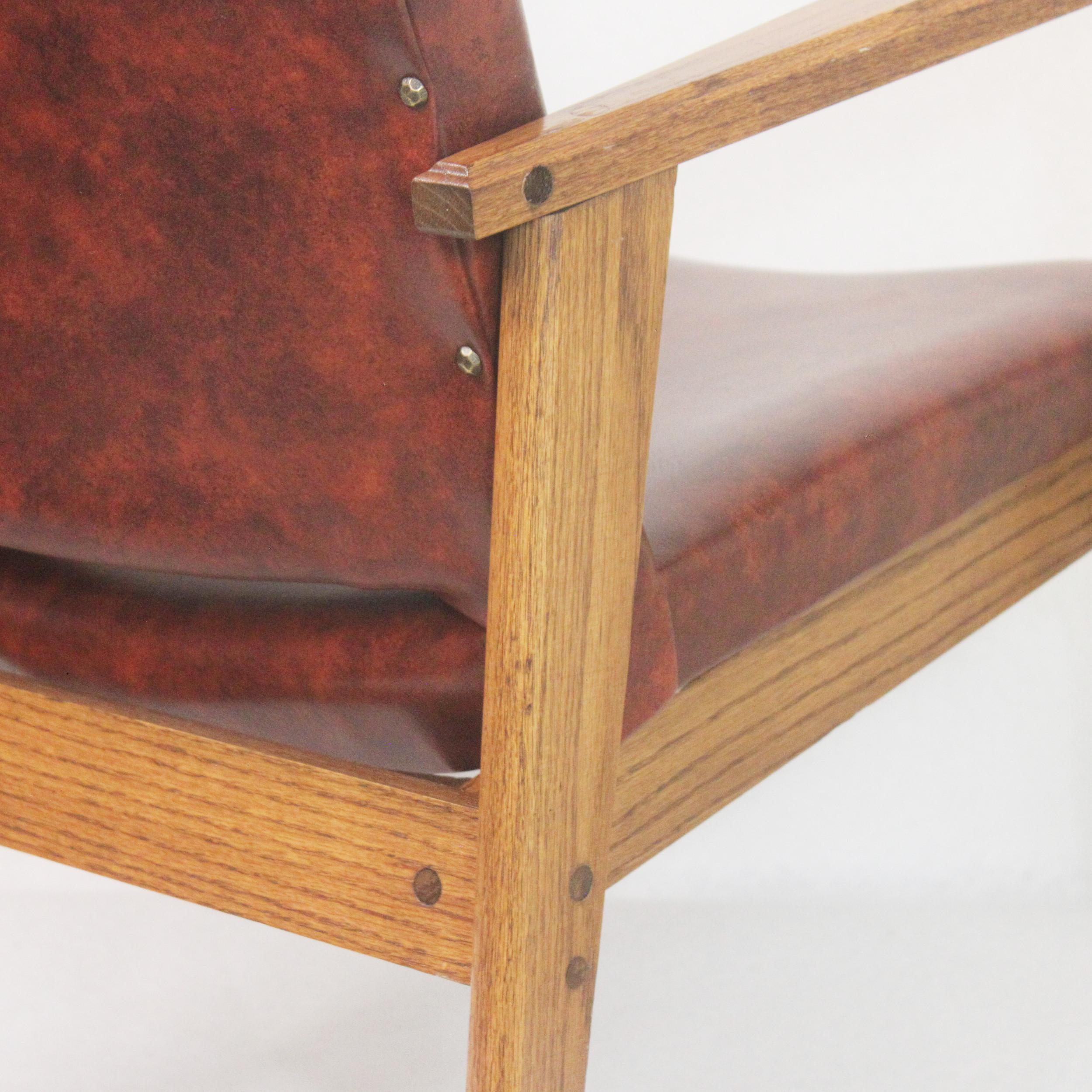 Mid-20th Century Vintage Mid-Century Modern Ranch Oak Side Chairs from Yellowstone National Park