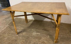 Vintage Mid-Century Modern Rattan Desk or Table