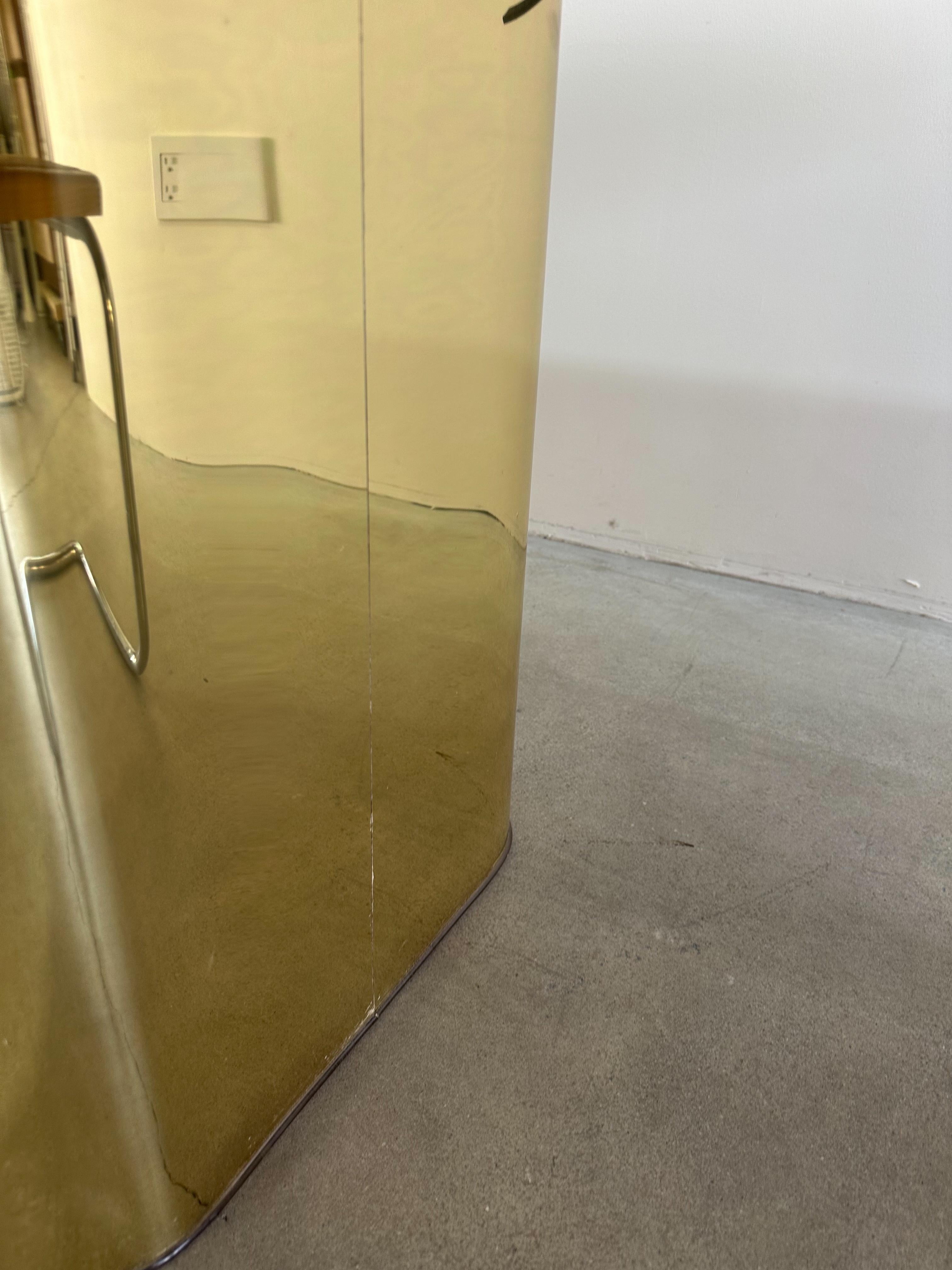 Table de salle à manger Vintage Mid-Century Modern Rectangle et base en laiton en vente 6