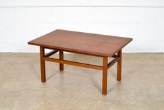 Vintage Mid-Century Modern Rectangular Teak Wood End Table, 1960s