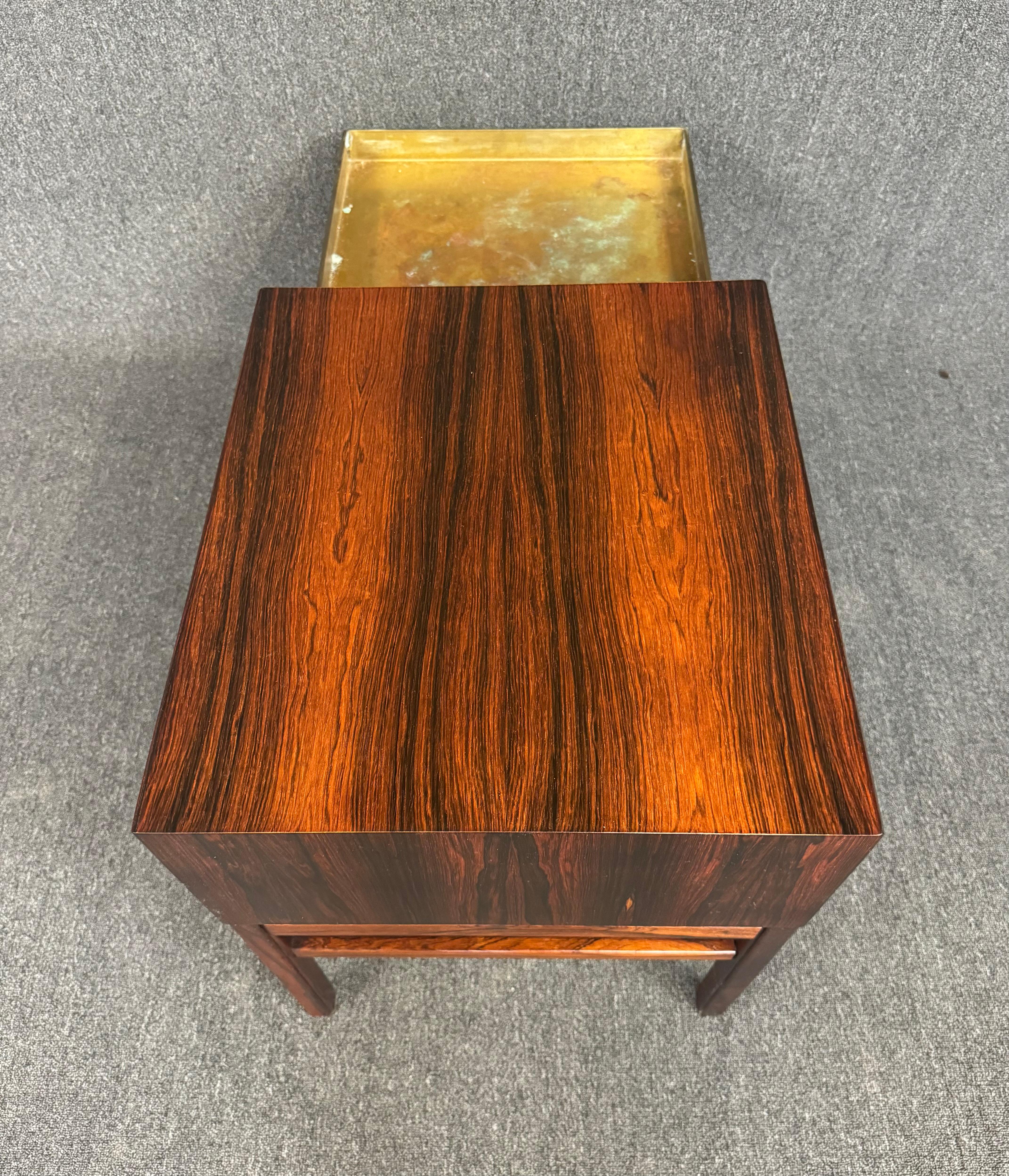 Vintage Mid Century Modern Rosewood Casino Table-Planter by Engström & Myrstrand 1