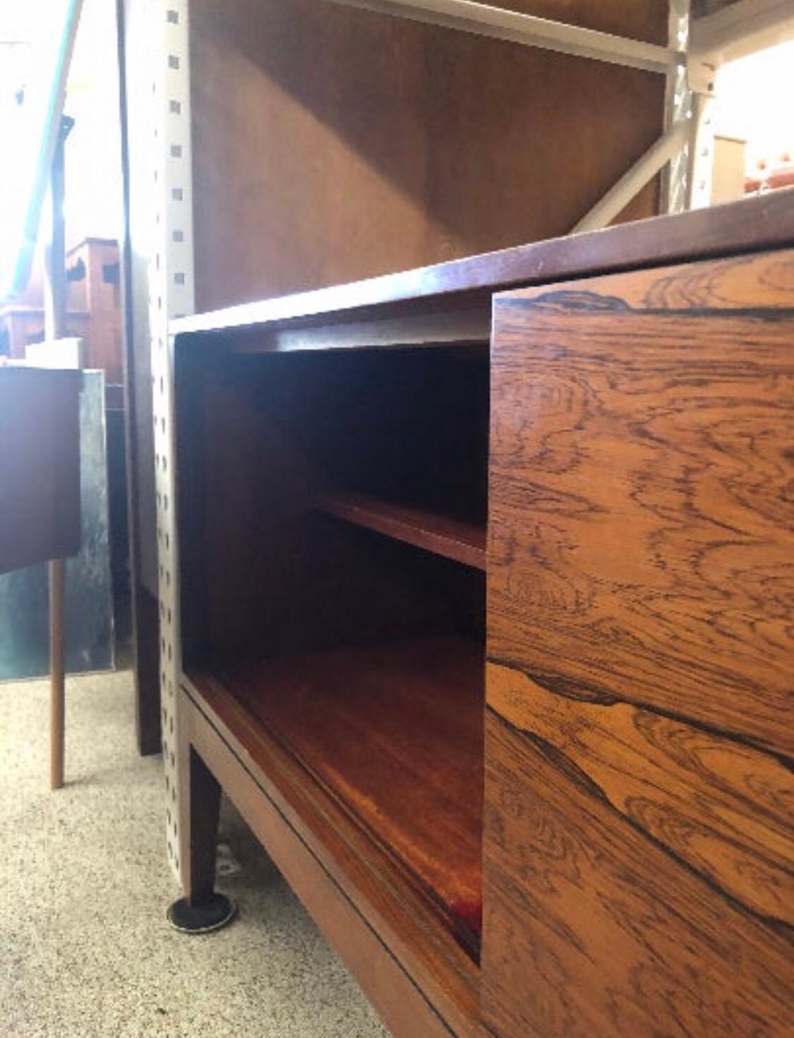 Vintage Mid-Century Modern Rosewood Credenza With Drawers In Good Condition In Seattle, WA