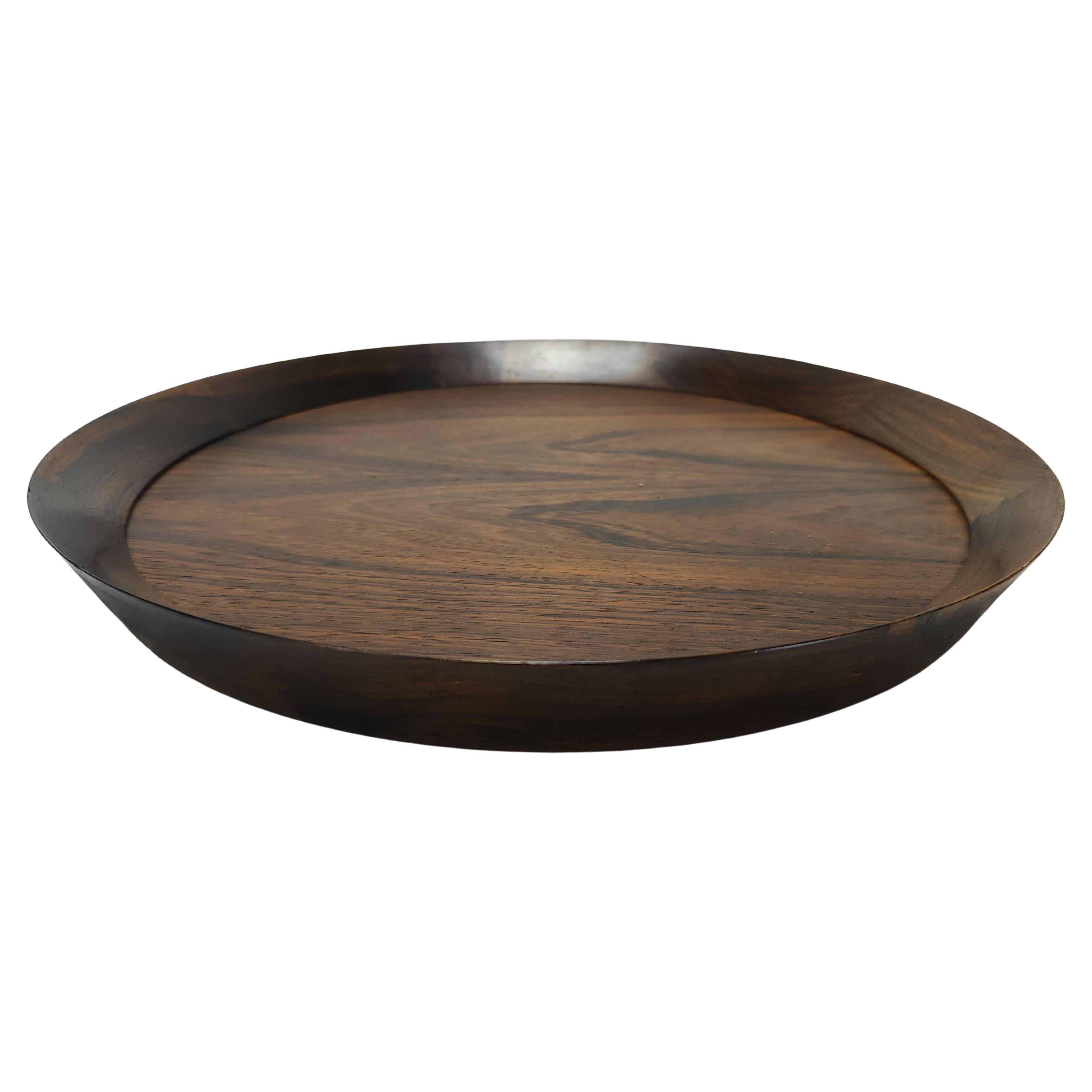 Vintage Mid-Century Modern Rosewood Serving Tray For Sale