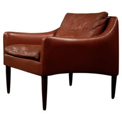 Vintage Mid-Century Modern Rosewood&Leather Lounge Chair Model 800 by Hans Olsen