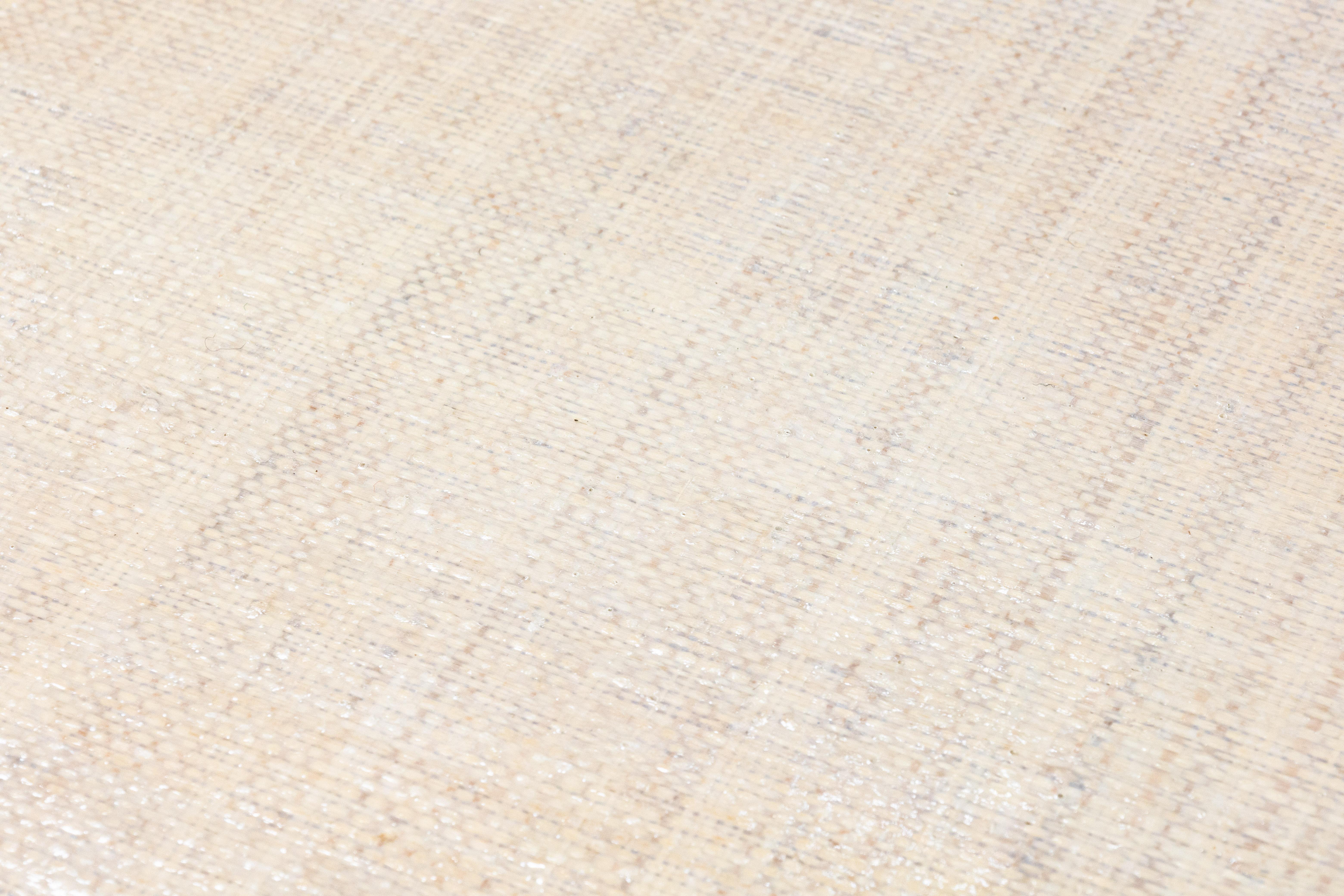 Table basse à miroir en toile d'herbe arrondie Vintage Mid Century Modern by Pace Bon état - En vente à Keego Harbor, MI