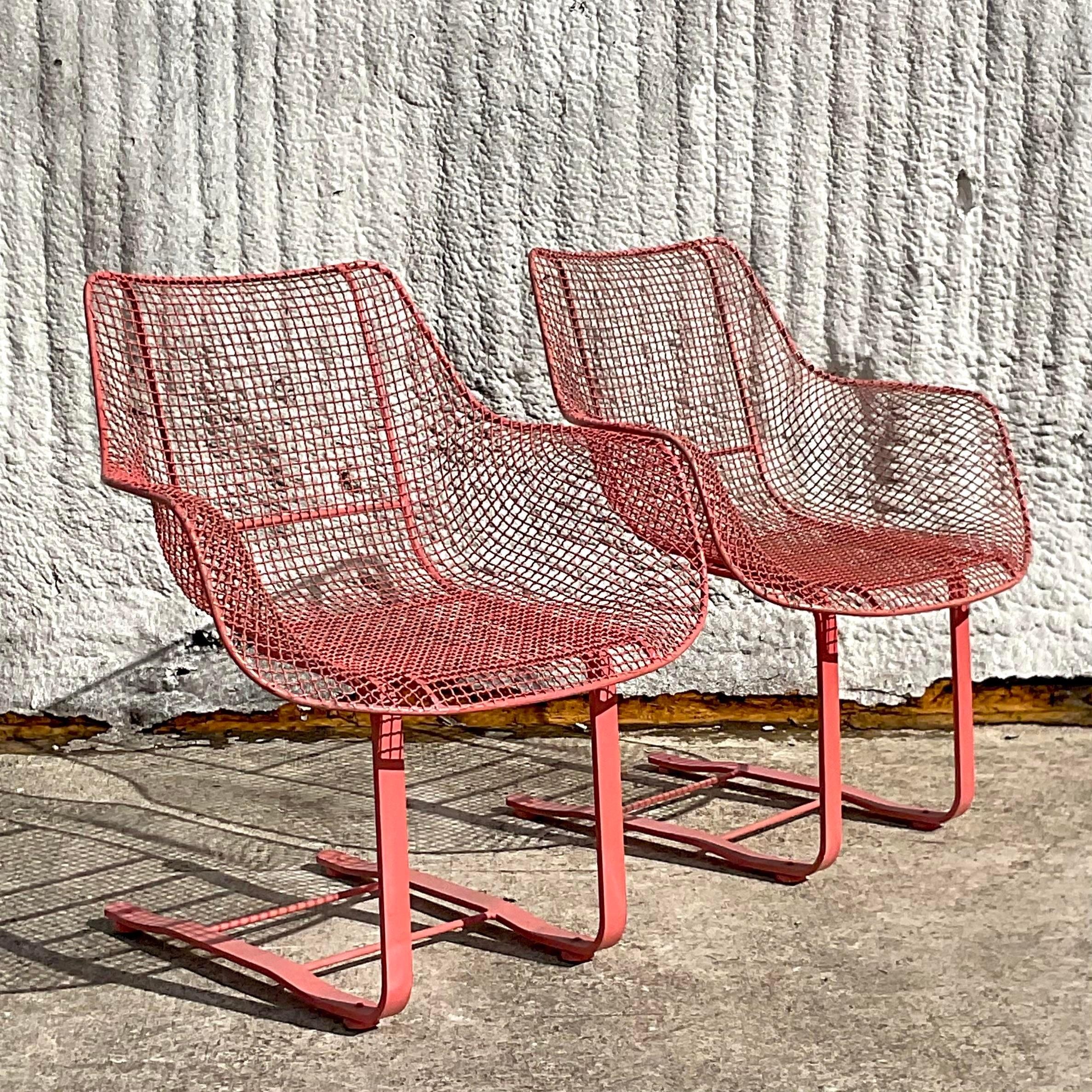 Vintage Mid-Century Modern Russell Woodard “Sculptura” Springer Chairs - a Pair For Sale 2