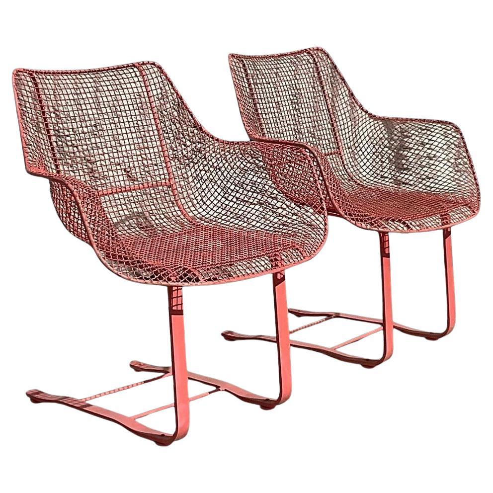 Vintage Mid-Century Modern Russell Woodard “Sculptura” Springer Chairs - a Pair For Sale