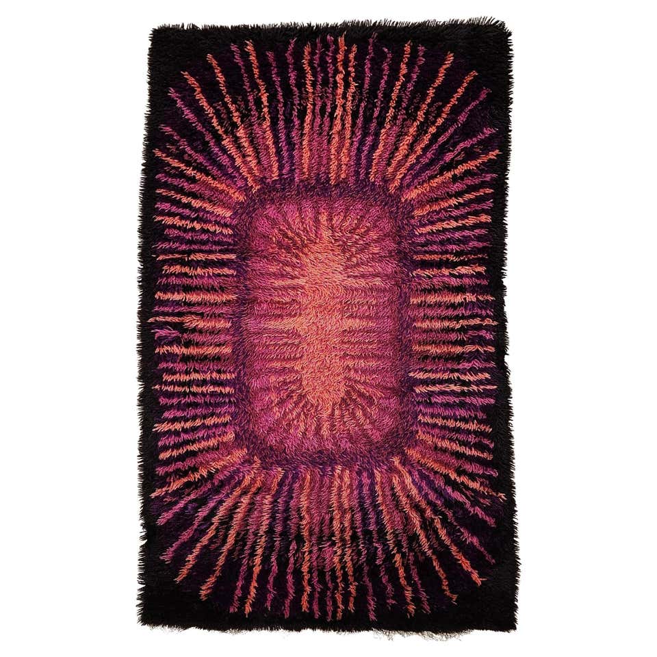 1950's Scandinavian Swedish Rya Carpet with Modern Nordic Style For ...