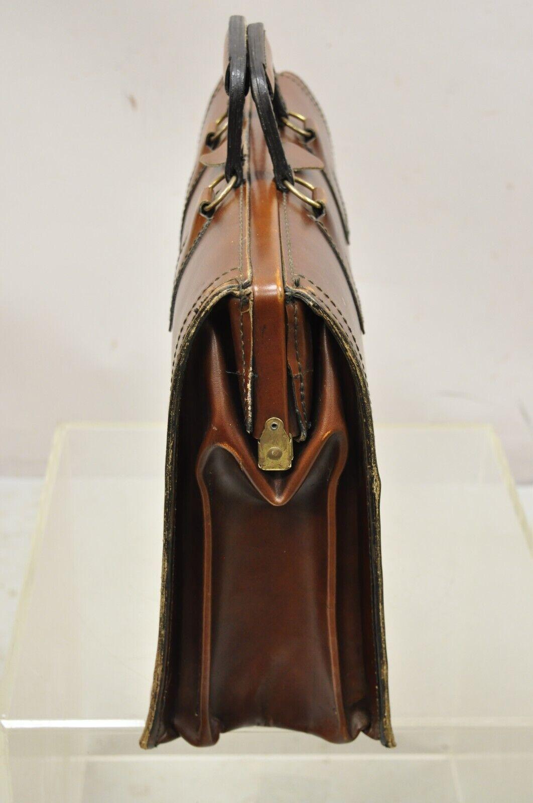 Vintage-Aktentasche/Etui aus Sattelleder von Lion Leather Prods, Mid-Century Modern im Angebot 4
