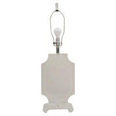 Achteckige Vintage-Tischlampe aus klarem Lucite, Mid-Century Modern