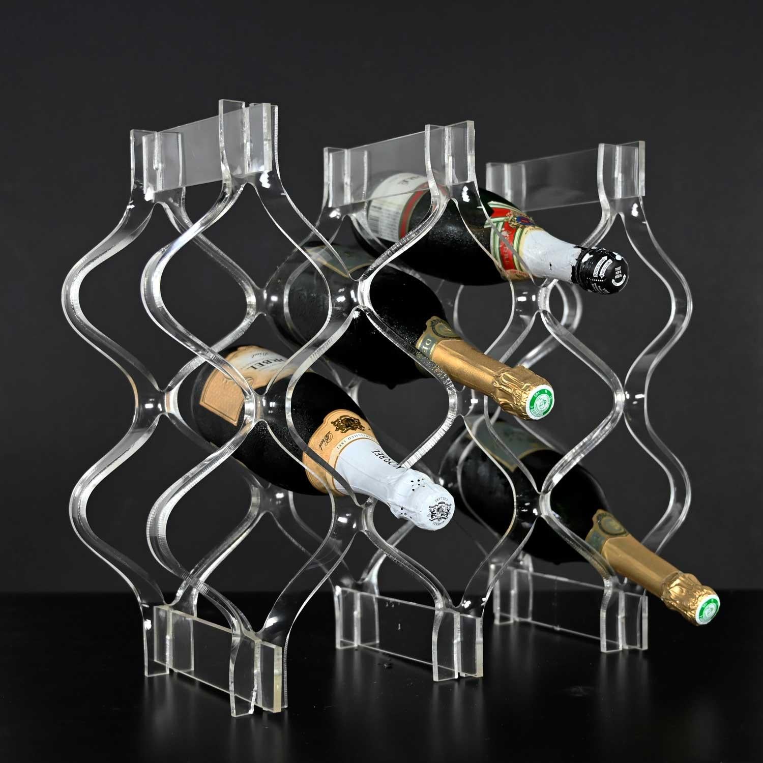vintage lucite wine rack