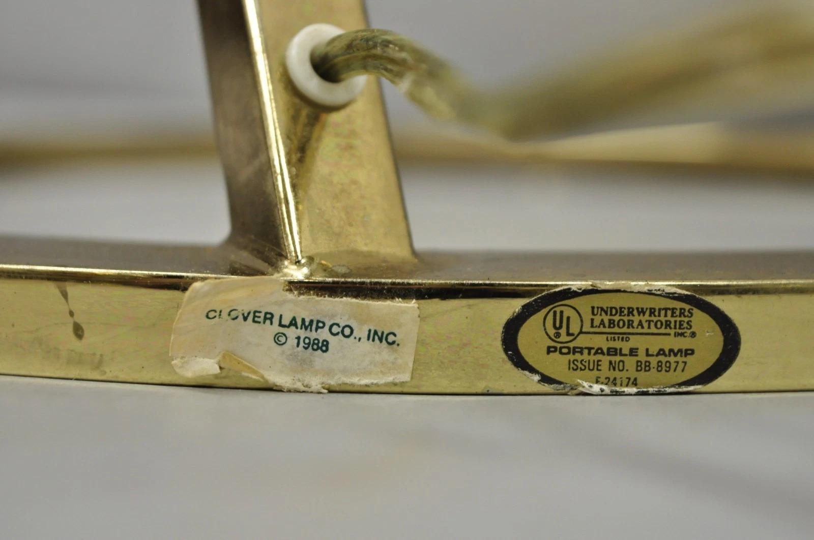 Lámpara de pie escultórica de metal chapado en latón vintage de mediados del siglo XX by Clover en venta 4