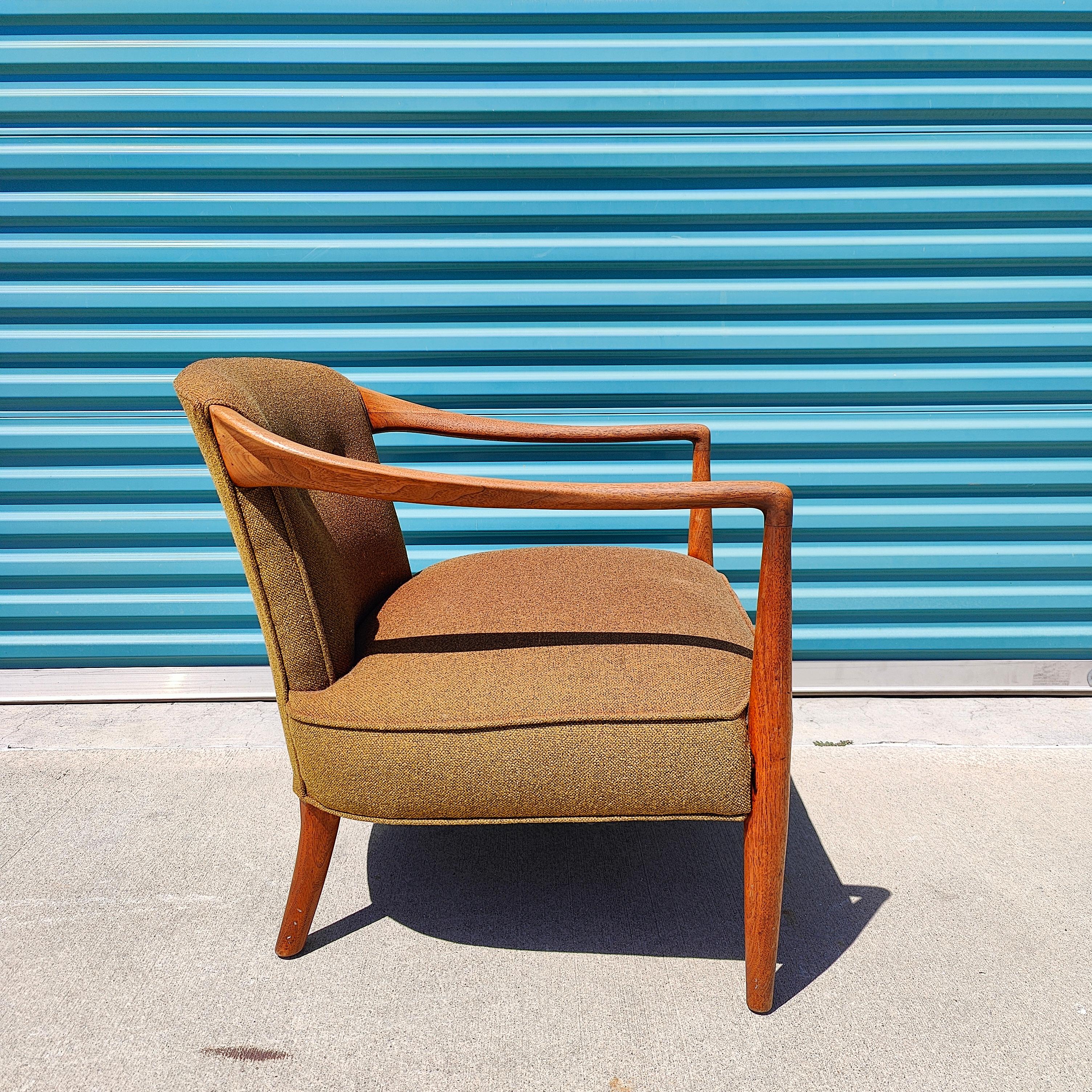 Mid-20th Century Vintage Mid Century Modern Sculptural Walnut Chair, c1960s 