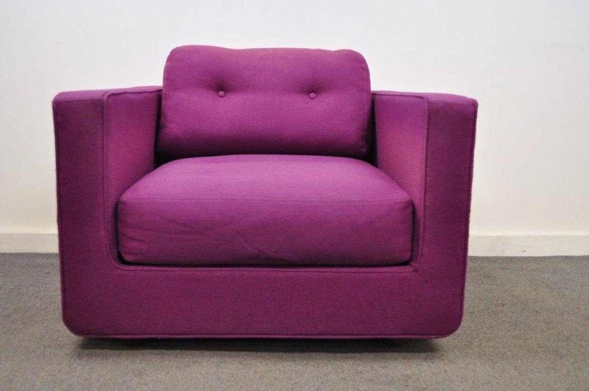 modern armchair with ottoman