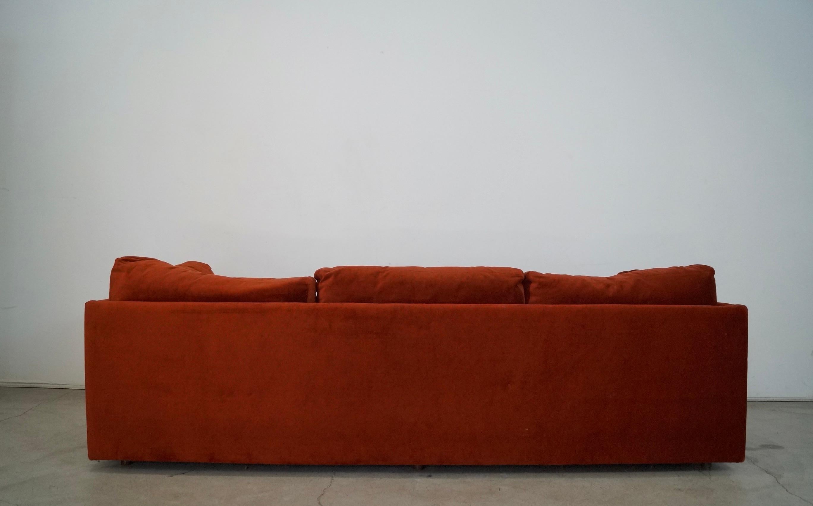 Fabric Vintage Mid-Century Modern Selig Lounge Sofa