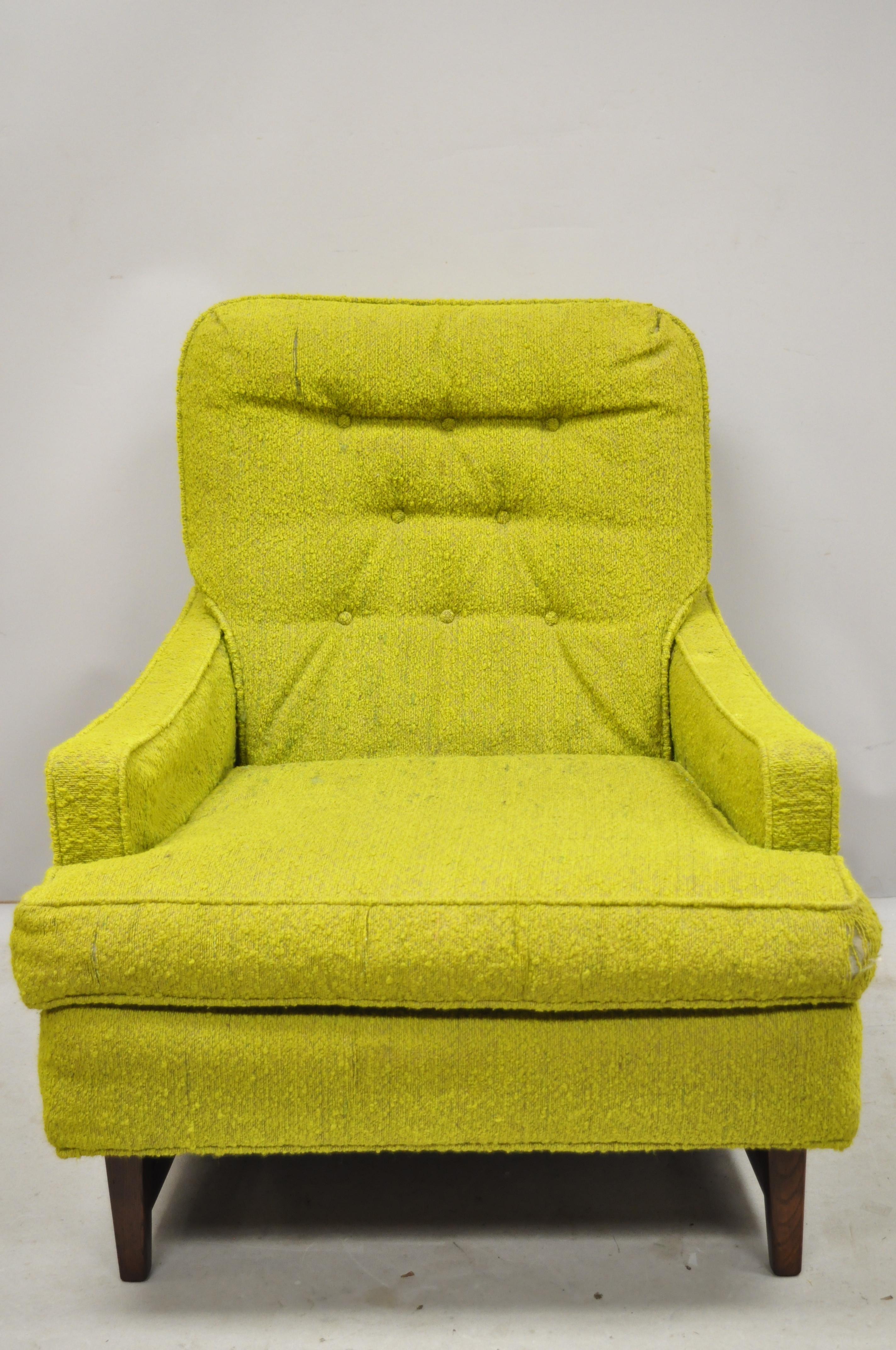Vintage Mid-Century Modern Selig Monroe Upholstered Club Lounge Chair 3