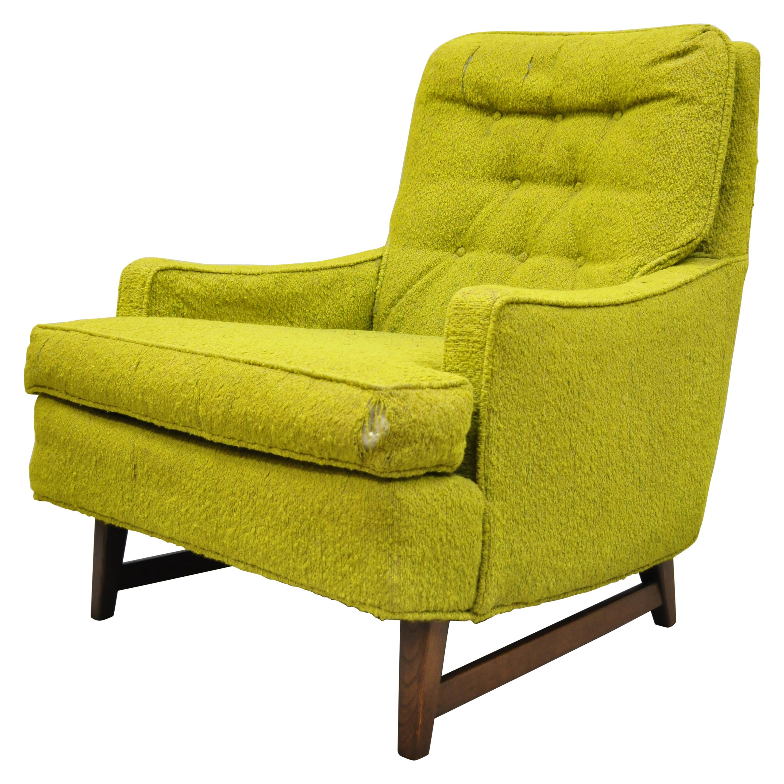 Vintage Mid-Century Modern Selig Monroe Upholstered Club Lounge Chair