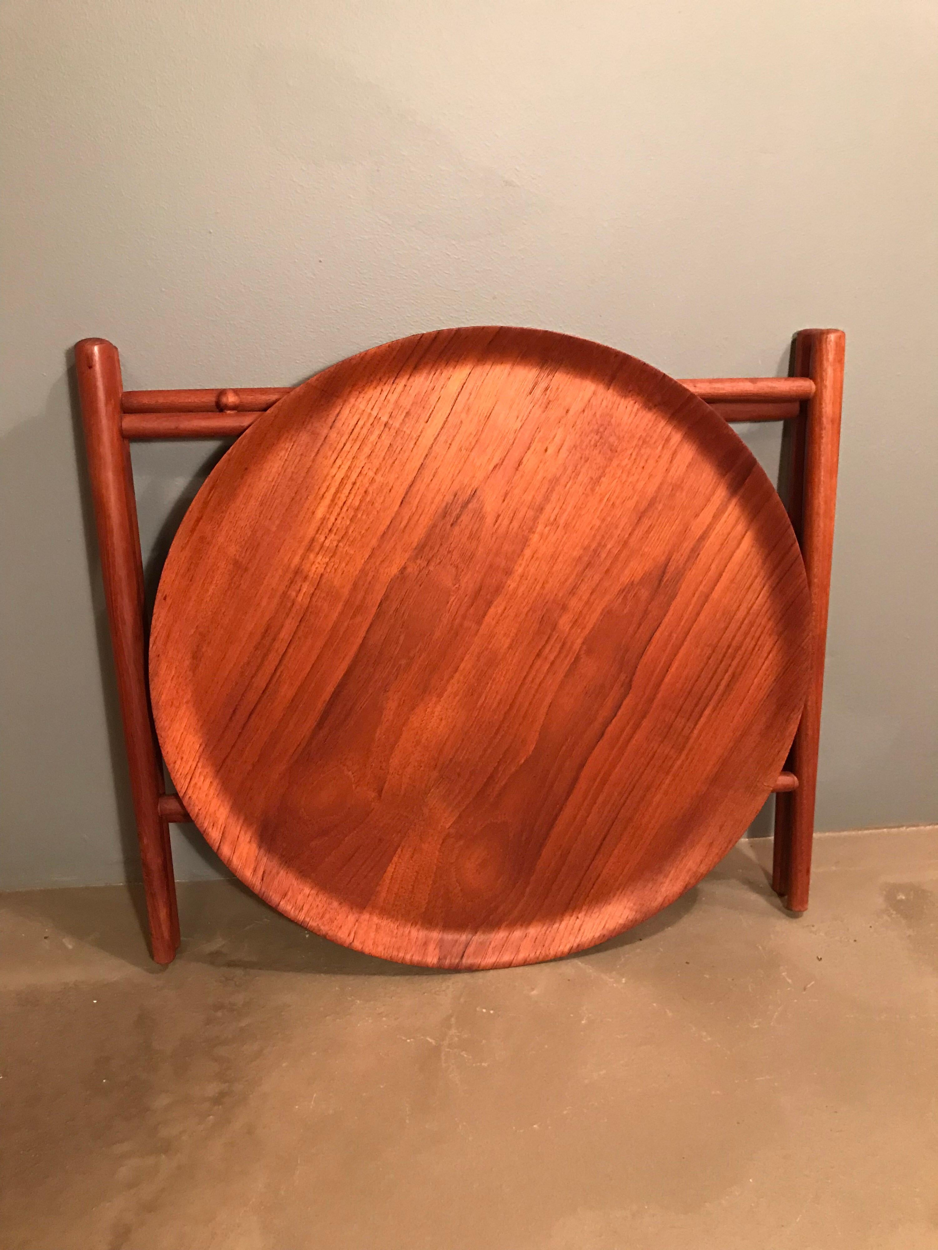 Teck Table à plateau de service vintage moderne du milieu du siècle dernier en vente