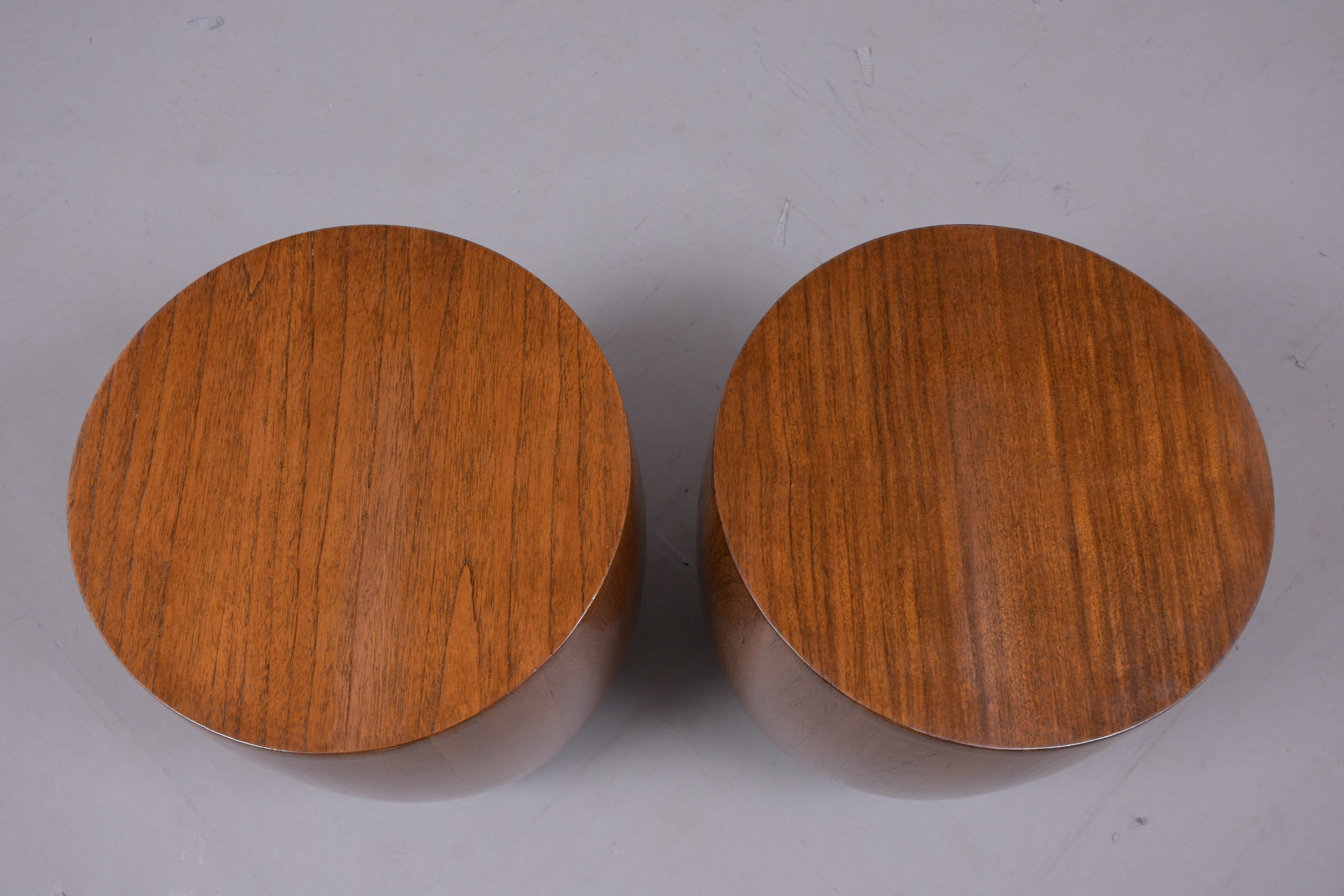 Polished Vintage Mid-Century Mahogany End Tables